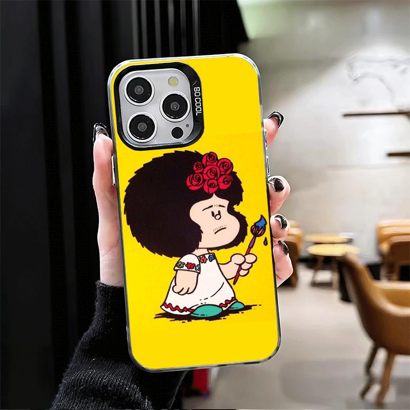 Mafalda Cartoon Cute Shockproof Phone Case for iPhone 17 Air 16 16E 15 Pro Max 14 Plus 13 Mini 12 Back Cover Anti Fall Fundas