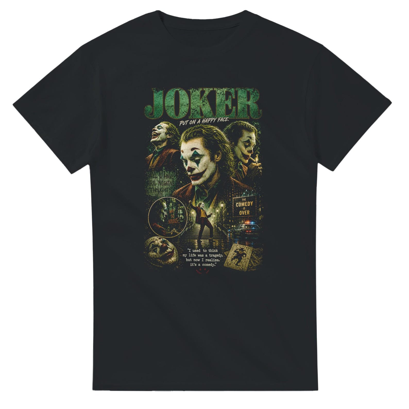 Joker Halftone Heavyweight Unisex Crewneck T shirt | Gildan® 5000 M
