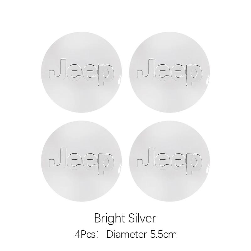 Für Jeep Für Jeep Renegade Compass Grand Cherokee Wrangler jk Gladiator 4 Stück ABS Galvanisiert Auto Radnabenabdeckung A