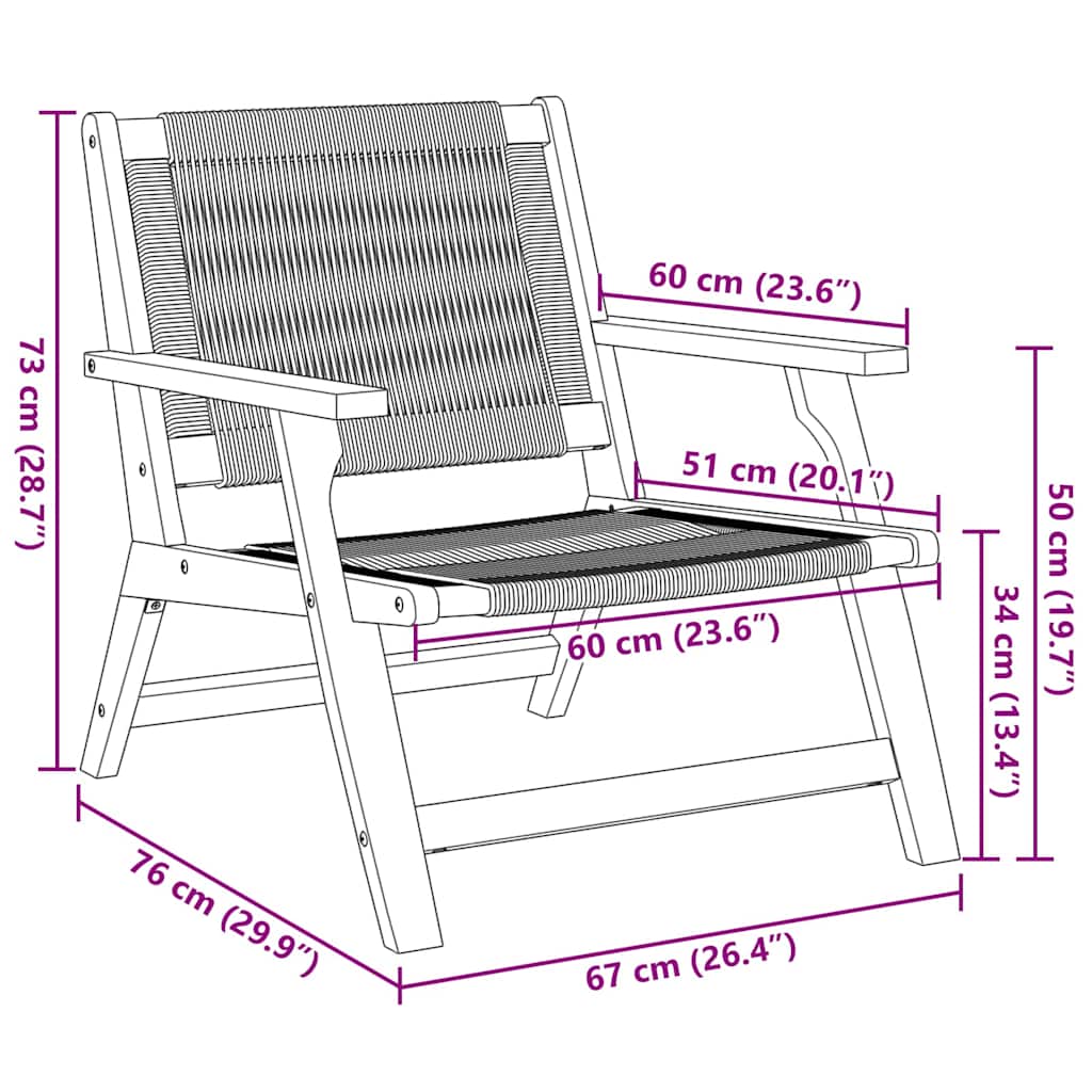 Garden Relaxation Chair 2 pcs. Black Solid Wood Acacia
