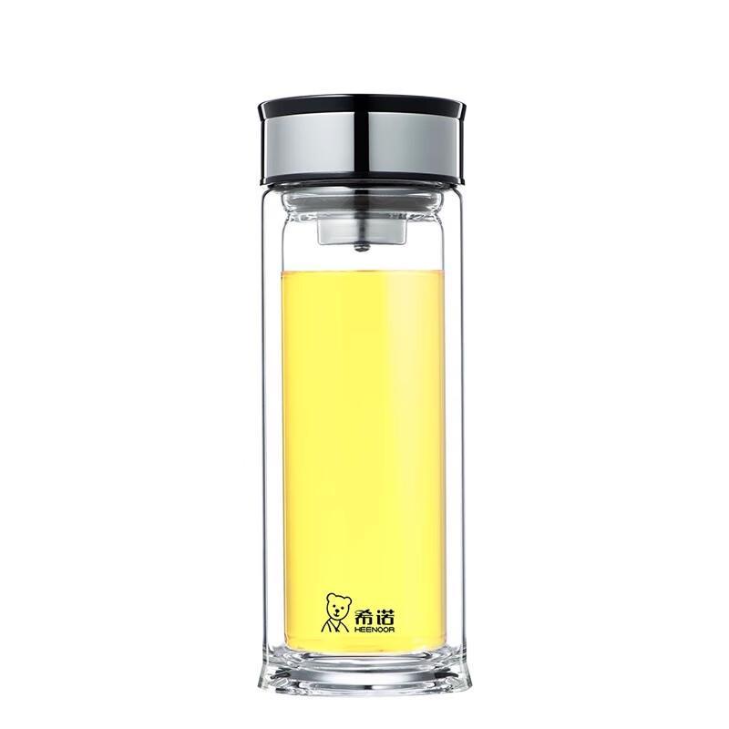 Xeno Double Wall Glass Tea Infuser Bottle