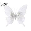 Lightweight Plastic Butterfly Ornaments Velvet Christmas Ornaments, Artificial Glitter Sequins Xmas Tree Decorations Decoration for Holiday