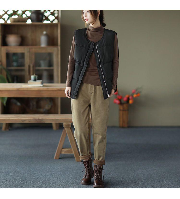 Plus Size Women's Velvet Thick Harem Pants: Autumn/Winter Slimming & Warm Casual Wear