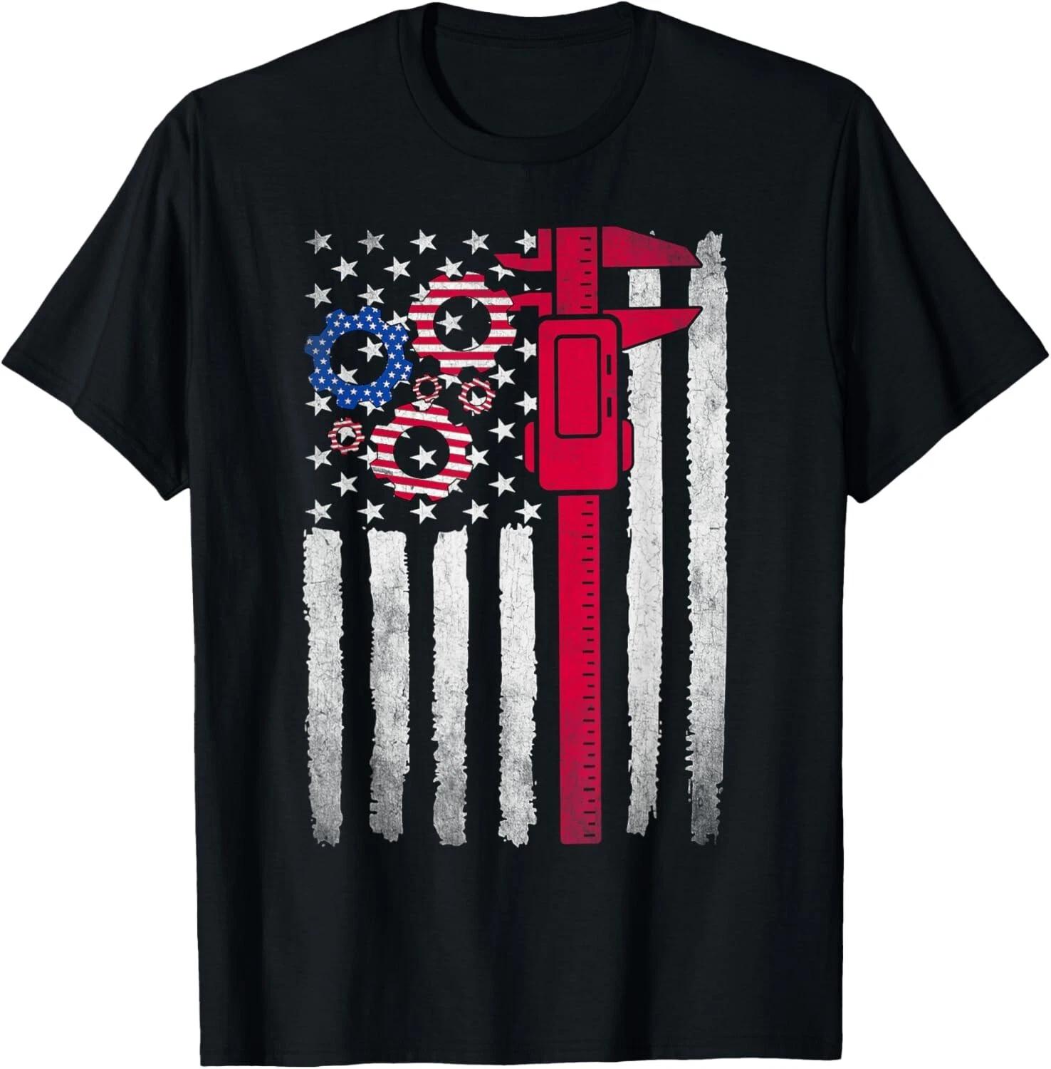 

Machinist Flag Tools CNC Machine Operator Machining Caliper Gift Unisex T-Shirt M