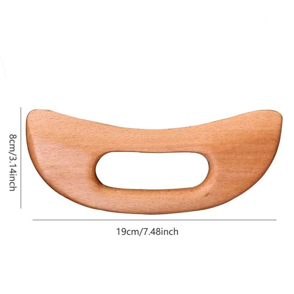 Moon-Shaped Scraping Massage Board Muscle-Pulling Wooden Gua Sha Tool Manual Scraping Therapy Tools for Full Body Massage