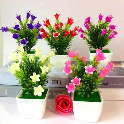 Künstliche Blume Lilium Casa Blanca Pflanze Hochzeit Zuhause Floral Topfpflanze Bonsai Dekor