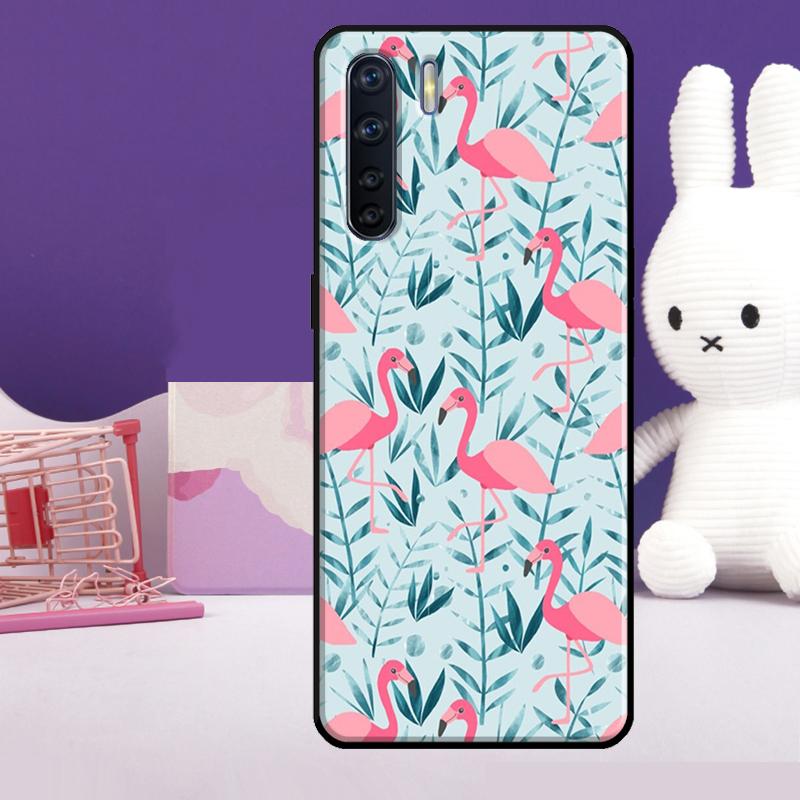 Pink Red Flamingo Case For Oppo A54 A74 A94 A80 A60 A40 A18 A38 A58 A78 A98 A96 A76 A16 A15 A17 A57 A77 A5 Pro