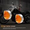 Visor Turn Signal Bezels Trim Ring Lens for Harley Softail Sportster Dyna Touring FLHX,Chrome ABS Motorcycle Indicator Cover 1 Pair