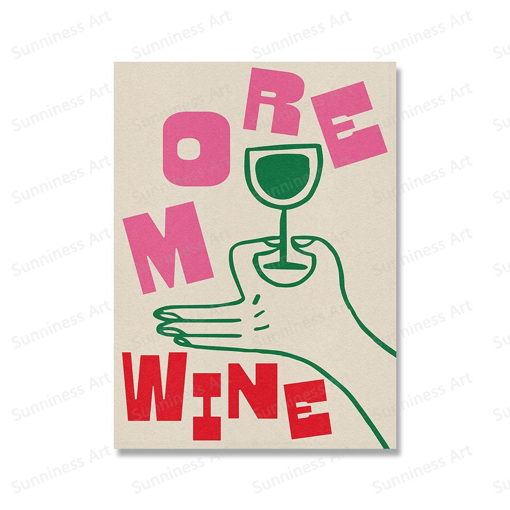 

Ретро модные постеры для коктейлей с вином, цветком лимона, кухонные настенные художественные принты, абстрактные картины, картина на холсте для декора столовой 21x30cm No Framed белый