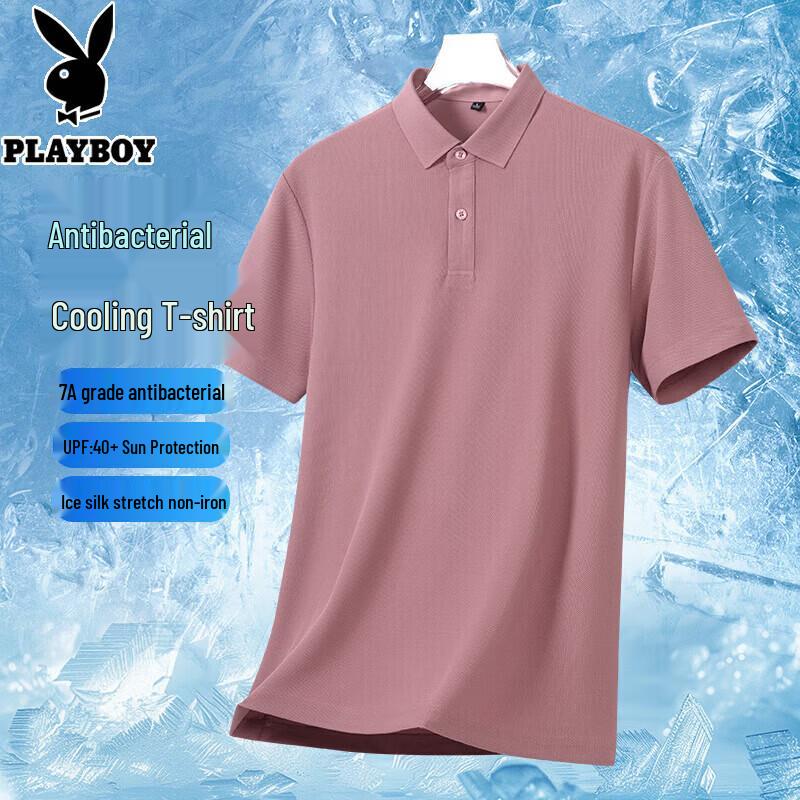 PLAYBOY Men s Sun Protection Ice Silk Polo Shirt XL