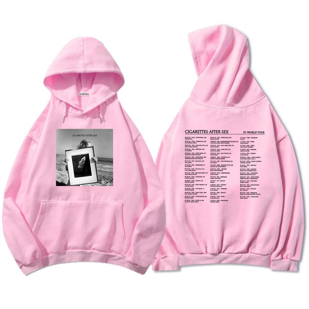 World Tour Cigarettes After Sex Hoodies Winter Men Women Heavy Mental Sweatshirts Long Sleeve Graphic Print Sudaderas