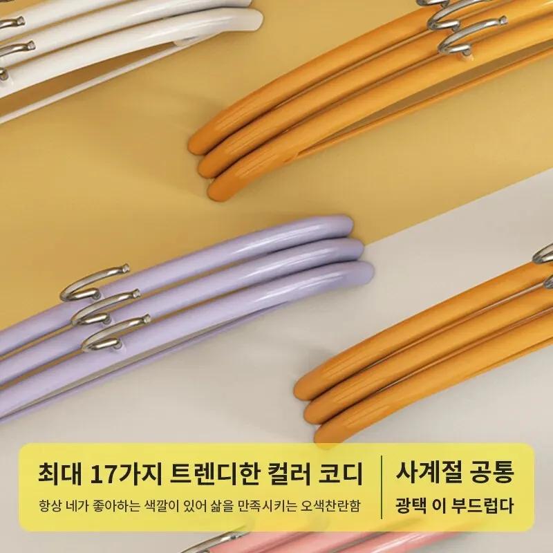 5PCS Impregnat Semi-rotund Umeraș Depozitare fără sudură Gros Haine Bretele Anti-alunecare din oțel inoxidabil Haine Agățate Adult