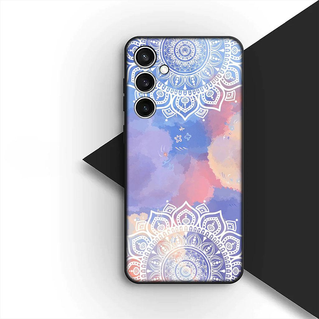 Cover for Motorola Moto G86 G57 E14 E15 G14 G34 G35 G84 G24 A54 G15 Power E22 Case Floral Paisley Mandala flower Wood Texture
