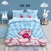 Cartoon Star Allies Dekbedovertrek Kussensloop K-Kirby Beddengoed Set Volwassene Jongen Meisje Slaapkamer Decoratie Enkel Dubbel Grote Maat