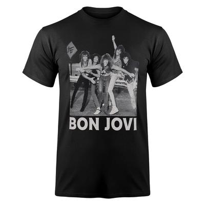 BON JOVI FOTO Band T-Shirt Herren und Damen Kurzarm Retro Hip Hop Y2k Oberteile Trend Marken T-Shirt Sommer Herren Streetwear