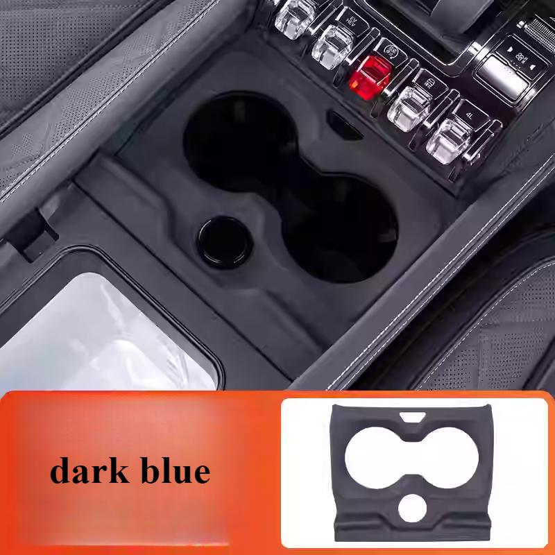 BYD Formula Leopard 5 Central Control Water Cup Decorative Panel Automotive Leather Protection Interior Modification Accessories