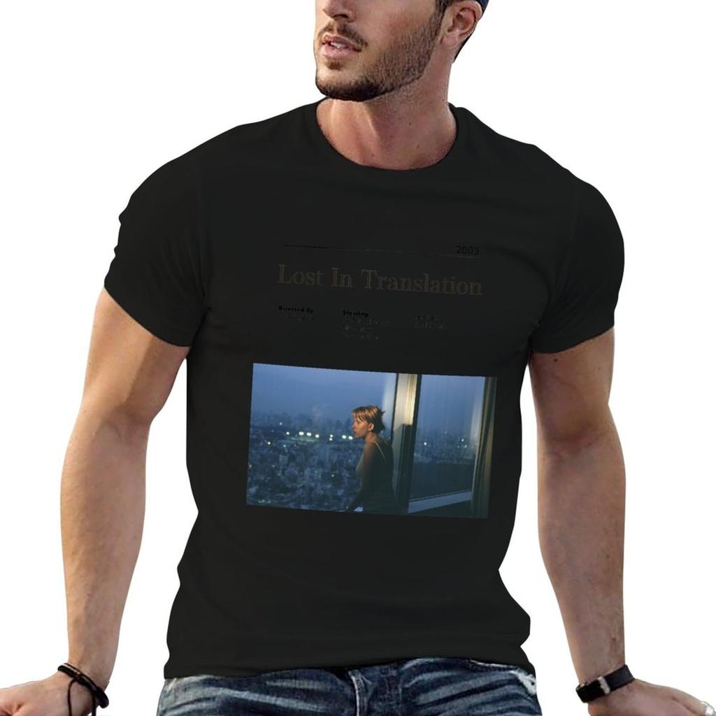 Lost In Translation Alternative Minimalist Movie Poster Sofia Coppola Tshirt Plus Size Basic Cotton Tshirt