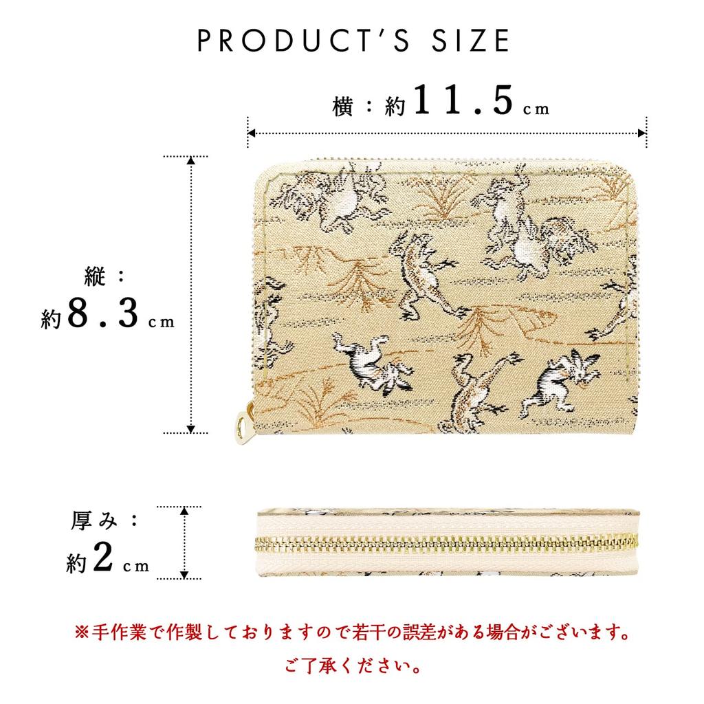 Wallet Mini Wallet Nishijin Ori Tsukikage Mini Wallet Compact Wallet Round Zipper Wallet Small Wallet Card Storage Mini Wallet Japanese Style Japanese