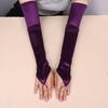 Summer Satin Fingerless Gloves With Sunblocking Function For Dress Up And Events