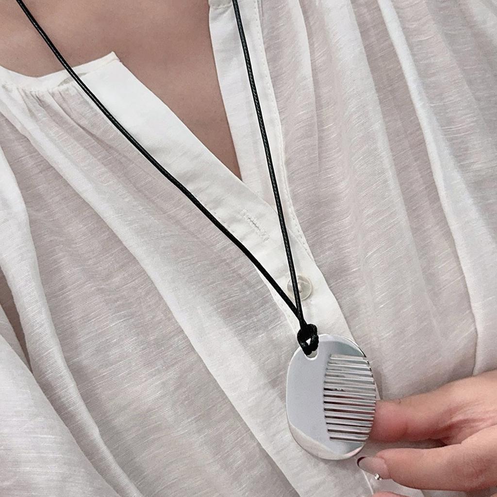 Multipurpose Adjustable Necklace Styling Sturdy Steel Comb Pendant Elegant Hair Jewelry Accessory for Daily Party Looks