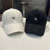 Unisex Trendy Hat  With Letter Embroidery Baseball Cap Summerkorean Style Simple Versatile Couple Baseball Cap With Visor
