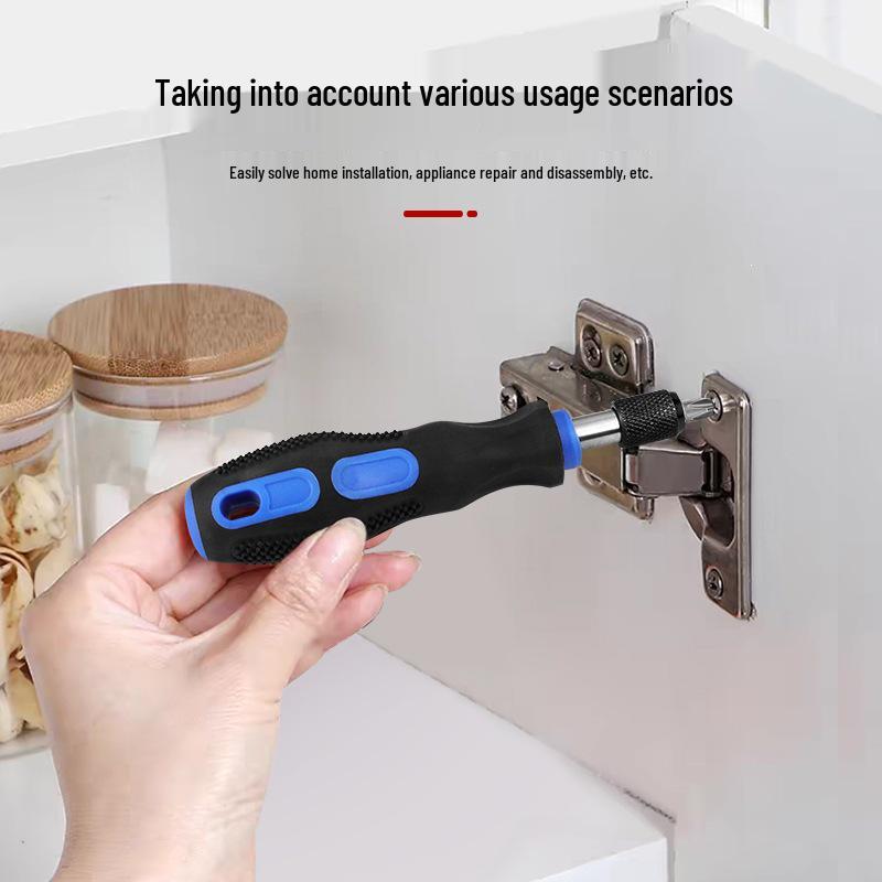 Magnetic Quick-Release Self-Locking Screwdriver, 1/4"-6.35mm Bit Handle