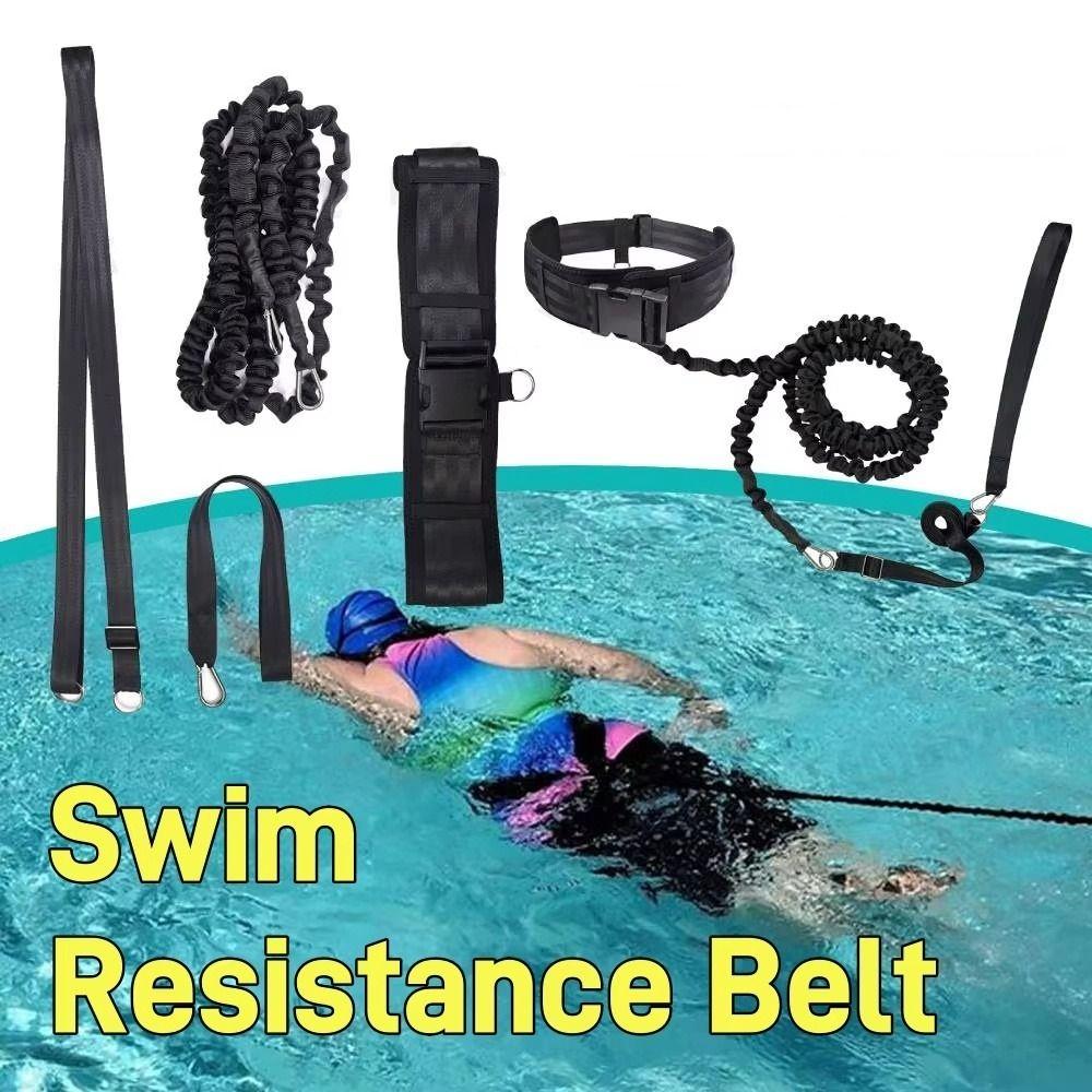 Resistance Bands Swimming Training Belt Stationary Swimming Pool Swim Trainer  Water Sports