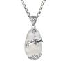 Original Designer Natur Eis Jade Mark Weiß Halskette für Damen Mode Koi Lotusblume Anhänger Vintage Schmuck