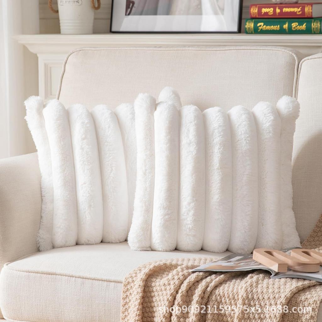 Rabbit Velvet Pillowcase Single Sided Trendy Ins Pillowcase Warm Better Sleeping Decorative Home Living Room Cushion Covers
