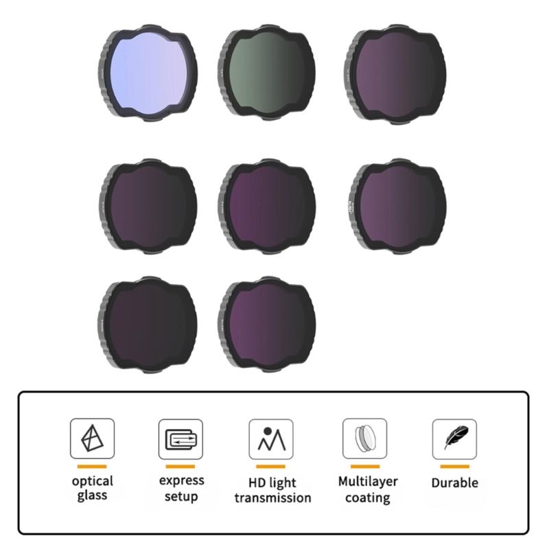 Filtre d'objectif pour caméra de drone Avata Protecteur Filtre d'objectif de caméra de cardan Haute transmission Filtre par-dessus l'objectif