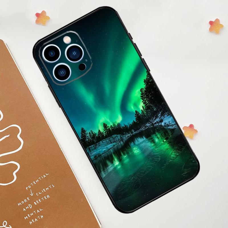 

Чехол для телефона «Северное сияние» для iPhone 15 16 14 13 12 11 Pro Max Mini Plus XS X XR Задняя крышка iPhone 15