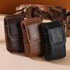 Pu Leather Crossbody Bag Versatile Style Simple Design Waist Bag Multiple Pockets Leather Case Messenger Bag Outdoor Work