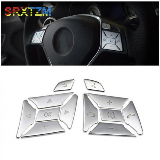 Car Console Steering Wheel Panel Switch Sticker For Mercedes Benz A B C E Class