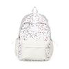 Star Print Backpack with Front Pocket and Side Drawstring Pockets for School and Casual Use
