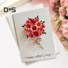 3D Pop Up Happy Mother's Day Card Artificial Flower Greeting Card with Envelope And Insert for Mom Grandma Wife Daughter