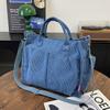 Casual simple shoulder tote bag messenger bag women's large-capacity corduroy women's new handbag