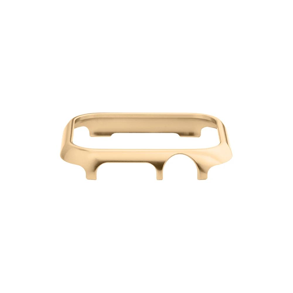 Accessories for Apple Watch Case 45mm 46mm Metal Bumper Protective Cover Frame for iWatch 10 Series 7/6/5/4 Cases Aluminum Gold