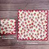 20sheets Strawberry Red Paper Napkins | Decorative Scalloped Edges, 25cm, Perfect for Thanksgiving ,Birthday, Weddings,party