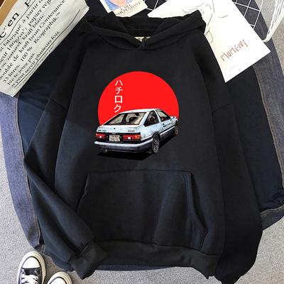 Initial D Hoodie AE86 Unisex Fashion Print Sweatshirt Japanese Long Sleeve Hoodies Men Women Harajuku Anime Sweatshirts Man Cartoon Car