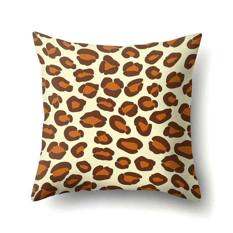 Motif Léopard Nordique Moderne Abstrait Taie d'Oreiller en Polyester Décoration de Voiture Maison Imprimée Taie d'Oreiller Repose-Lombaire