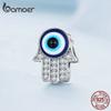 Bamoer 925 Sterling Silver Fatima's Hand Bead Devil's Eye Charms for Women Original Bracelet & Bangle Fine Jewelry