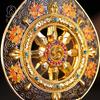 Golden Buddhist Furnishing Golden Wheel Tantric Alloy Handicraft Auspicious Tibetan Tribute Buddhism Home Gift Indoor Decorative