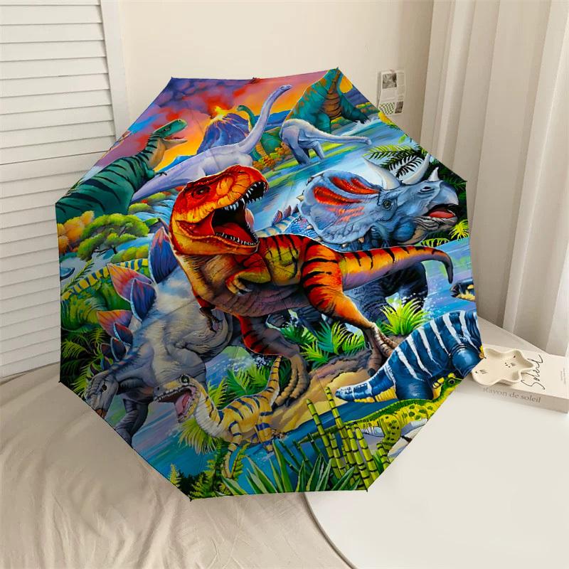 

1PC dinosaur prehistoric Umbrella-8-Rib Reinforced, Automatic Open, Lightweight & Durable, Cute Fashion Accessory for Outdoor-T156