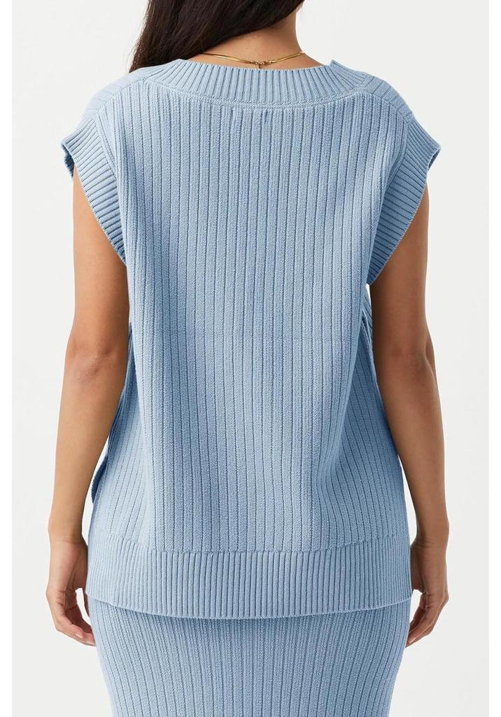 2025 European V-neck Knit Vest: Elegant Casual Sleeveless Sweater