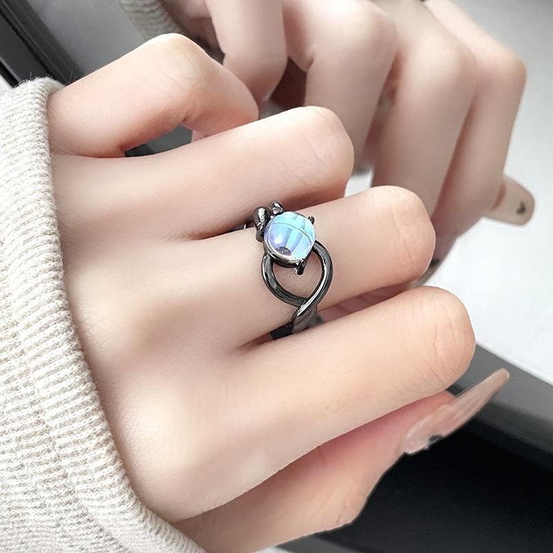 Niche Design Sense, Simple French High-End Sense, Retro Stacked Women'S Ring, Personalized Wind, Dark Wind, Open Ring Women