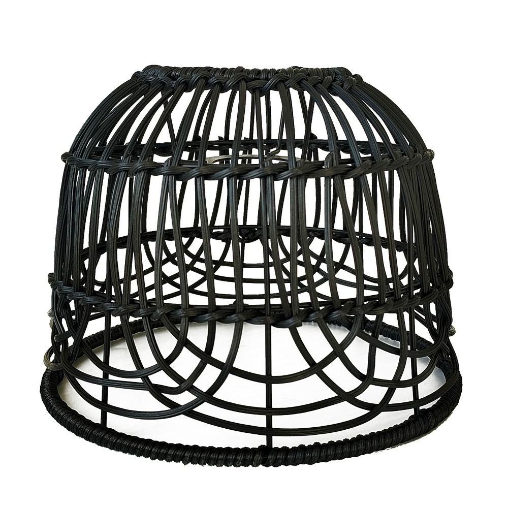 Vintage Simulated Rattan Lamp Cover Plastic Geometric Light Cover Pendant Light Cover  Living Room