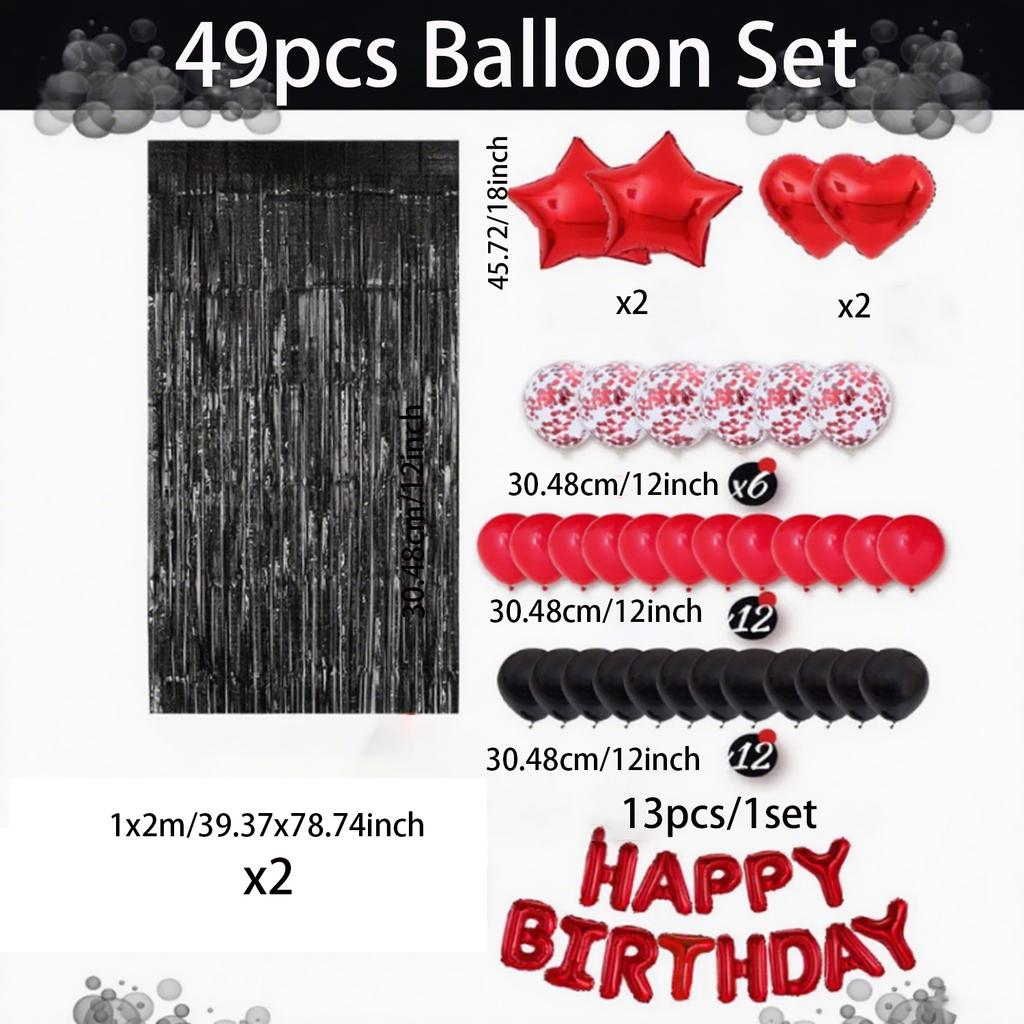 Geburtstagsparty Dekoration Happy Birthday Buchstabenbanner Polyester Ballon Geeignet für Frauen- und Männergeburtstagspartys