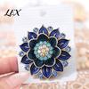 Rhinestone Embellished Pin Retro Flower Brooch Pin, Floral Lapel with Durable Metal Rhinestone, Clothing Jewelry Accessory for Women Girls