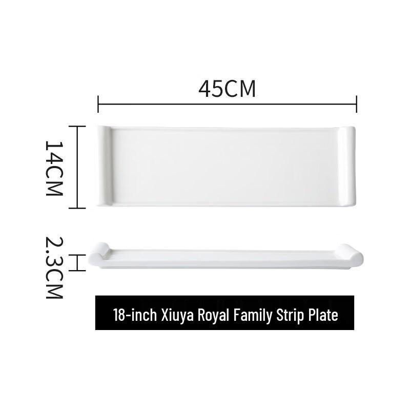 Versatile Rectangular Ceramic Serving Plate