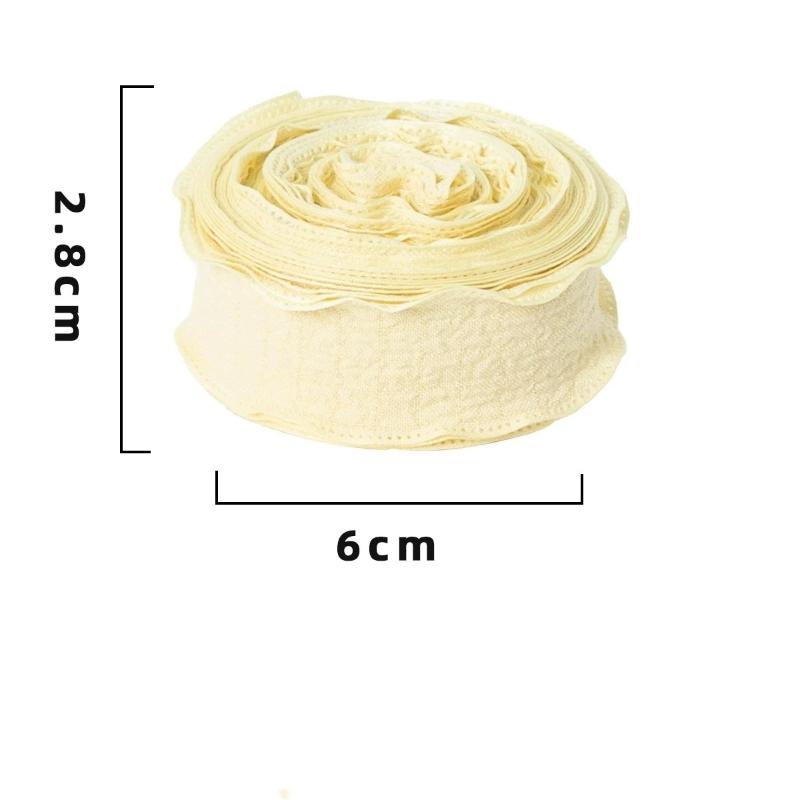 New 10 Yards Fishtail Yarn Ribbons 2.5cm Wave Edge Pleated Chiffon Ribbon Gift Wrapping Bouquets Gifts Packaging Material